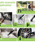 Oviievek Handheld Steam Cleaner With 15 Pcs Accessories And 1050W Fast Heating shown with various nozzles for multi-purpose cleaning.