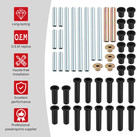 Heavy Duty Front And Rear A Arm Bushing Kit For Polaris RZR 800 Series UTVs 2008 Through 2014 Includes 800 S And 800 4 Seat Models