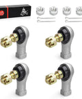 Beefy Tie Rod End Kit For Grizzly 350 400 450 4X4 Bruin 350 Wolverine 350 450 Kodiak 400 450, Heavy Duty Steering Upgrade For ATV And UTV, Easy Install, Precise Fit, Durable Ball Joints, All In One Replacement. 4-piece metal tie rod ends with castle nuts and cotter pins