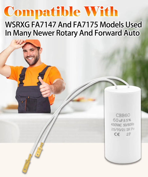 60uF 400V 450V Motor Capacitor For Rotary Hydraulic Auto Lift Power Units Replacement FA7147-5 FA7147 FA7175 Easy Install