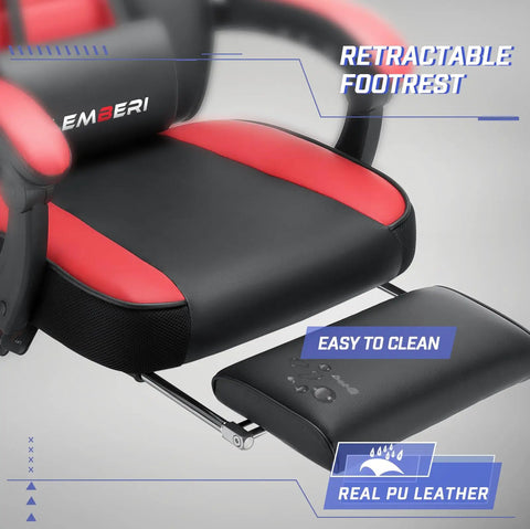Big And Tall Gaming Chair 400 Lb Capacity Heavy Duty Office Chair with reinforced footrest wide seat and high back
