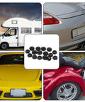 8 Pack Car License Plate Screw Caps And Bolt Covers Set, Black Plastic Head Covers For Cars, Trucks, RVs, Vans, Motorcycles