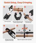 ProPress 5-Piece Pressing Kit With 1/2, 3/4, 1 And 1-1/4 Inch Rings And R8 Actuator setup instructions for copper piping