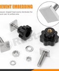 24Pcs M8 T Track Bolt Adapter Kit With 7 Star Knobs Nuts And Washers For Roof Rack Rails Rail Carrier Bracket And Roof Box Made From 304 Stainless Steel Durable Hardware Set layout