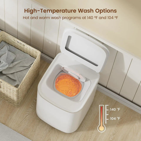 Heavy Duty Super Compact Portable Washer And Spin Dryer 0.8 Cu Ft Mini Washing Machine with high-temperature wash options.