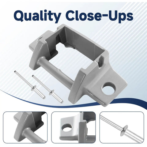 RV Awning Mounting Brackets Replacement Direct Fit for A E 8300 8500 8700 9000 Series Diecast Foot Service Kit With Rivets Heavy Duty and Easy Install for RV Awnings