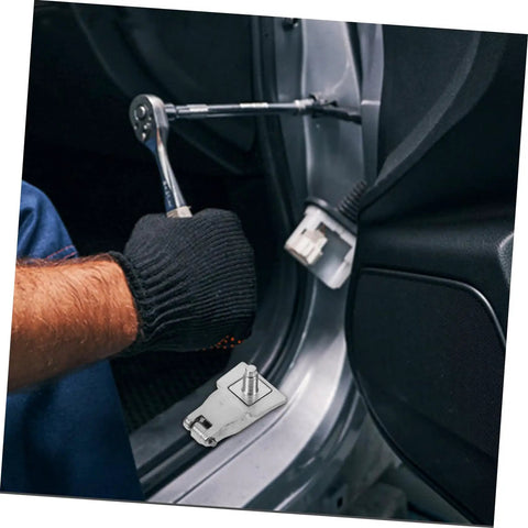 Car Door Handle Hinge Repair Kit Easy DIY Quick Fix For Door Handle Hinge Parts Replacement Simple Install And Comfort Grip For Safer Smoother Car Access in use showing installation process with tool and hinge parts visible