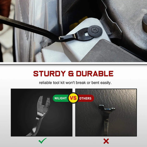 Universal Car Retainer Clip Kit With Remover tool demonstrating strong grip on car panel