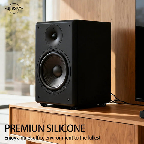One Point Two Five Inch Silicone Hemisphere Isolation Feet Four Pack Non Skid Speaker Pads For Small Speakers Turntables Subwoofers Record Players Vibration Dampening And Anti Vibration