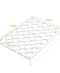 Two Pack 35 Slot Flat Coffee Pod Organizer Tray In Clear Acrylic For Countertop Or Drawer Keeps K Cup Pods Neatly Sorted