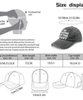 No Crying On The Yacht Trucker Hat For Son Funny Nautical Cap With Adjustable Strap size chart and fitting guide