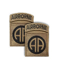 Premium OCP Patch With Hook Fastener And Airborne Tab Sewn Together Pair For US Army OCP Uniforms Regulation Grade Military Patch Set
