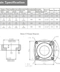 Technical diagram and specifications for Harmonic Gear Drive Reducer 100 To 1 Small Strain Wave Gearbox Rotary Actuator with Flange Output