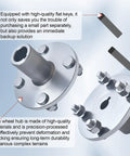 Heavy Duty Four Lug Go Kart Live Axle Hub with One Inch To Three Quarter Step Down Shafts features high-quality materials and flat keys.