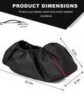 Heavy Duty 600D Oxford Winch Cover Waterproof And Uv Resistant Protector 22.2in x 8.3in dimensions for electric winches.