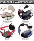 Two-Stage Child Safety Harness For Bikes Trikes And Motorcycles Adjustable Safety Belt on various models like tricycles and motorcycles.