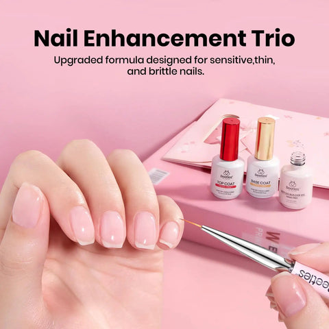HEMA Free Builder Gel Set With No Wipe Top Coat And Base Coat For Nails Long Lasting Shine Safe Low Sensitivity Formula