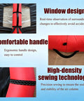 Lightweight Inflatable Wing Foil Board With Window showing window design, ergonomic handle, and sewing technology details.