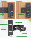 Anti Theft Doorbell Camera Mount For MyQ Video Doorbell With Anti Block Motion Sensor, Adjustable Bracket for homes and rentals.