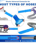 Elastic connector and hose combo from 5 Piece Dryer Vent Cleaner Kit With Ultra Slim 0.73 Inch Vacuum Hose Attachment