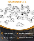Grease Fittings Kit With 280 Pieces SAE And Metric Zerk Fittings Assortment Including 1/4-28 And 1/8-27 M6 M8 M10 displayed on white background