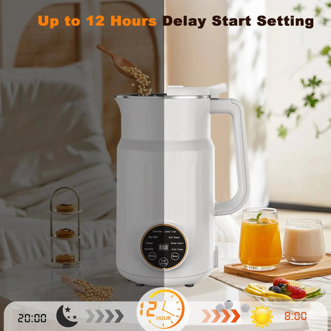 10 In 1 Plant Based Milk Maker All In One Kitchen Boss With 34 Oz Capacity 304 Stainless Steel With 12 Blades shown on kitchen counter