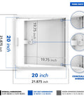 Tough As Nails Heavy Duty 20X20 Steel Access Panel For Ceiling And Drywall with dimensions and concealed hinges