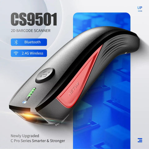 Bluetooth 2D QR Code Scanner With Zebra Scan Engine, Upgraded Wireless Barcode Reader For Inventory Management