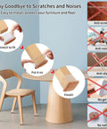 24 Pack Slick Clear Chair Leg Floor Protectors For Hardwood Floors Thickened Silicone Felt Caps on dining chair legs