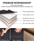 Layered materials of 2 Pack Leather Front Car Seat Cover Bottom Seat Protector Set No Slip Full Wrap Driver Seat Protector With Storage Pocket Luxury Waterproof Auto Seat Cushion Pad Mat For Most Vehicles Black