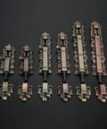 A variety of Sliding Door Bolt Lock Barrel Gate Latch Vintage European Zinc Alloy in multiple finishes and sizes on a dark background.