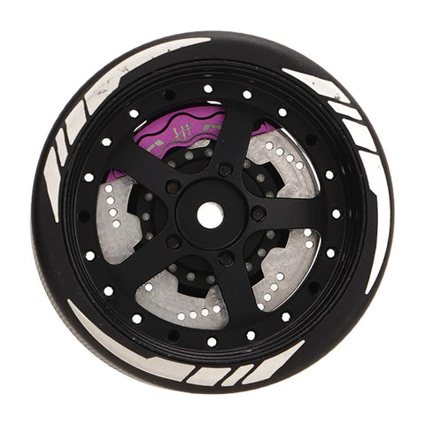 RC Steering Wheel Aluminum Alloy Replacement Part for NB4 Transmitter, Pro Grade Aluminum Wheel shown with detailed design