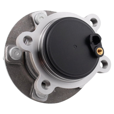 Close-up of Rear Driver Side And Rear Passenger Side Wheel Bearing And Hub Assembly Set 2 Piece Compatible With 2020 2021 2022 Ford Escape Front Wheel Drive And 2020 2021 2022 Lincoln Corsair Front Wheel Drive.