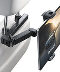 Backseat Tablet Mount With Three In One Extension Arm For Car Headrest Adjustable Holder Fits 4.7 To 11 Inch Tablets Like Ipad Pro Galaxy Fire