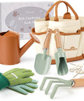 Kids Gardening Tool Set For Ages 3 To 6 With Tote Bag Gloves Shovel Rake Cultivator Watering Can And Flower Pots STEM Learning Outdoor Gift Kit
