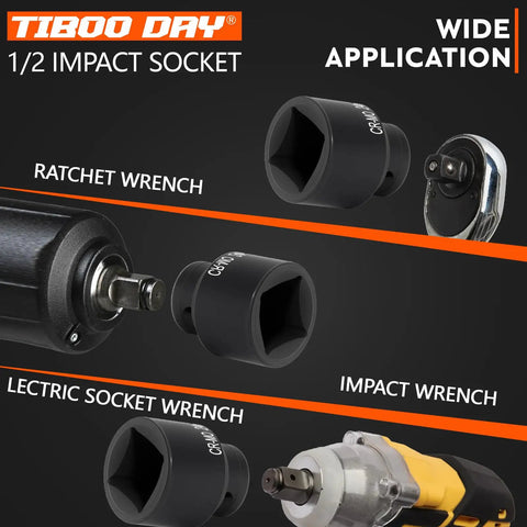 Premium Pick 1/2 Drive 9Mm Standard Impact Socket Crafted From Heavy Duty Cr Molybdenum Steel For Hella Tough Repairs and Rock Solid Shop Builds on ratchet and impact wrenches.