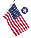 Durable Outdoor US Flag 4x6 Ft Built For Weather Heavy Duty 210D Nylon Embroidered Stars Sewn Stripes Brass Grommets UV Protected