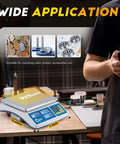 Industrial Countin Scale 30kg Capacity, Ultra-Precise Digital Inventory Scale with 9x9 inch platform in a workshop.
