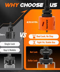 Comparison of Bi-Metal Hole Saw Kit With One Arbor Fits All, 17-Piece Set against other single lock hole saws