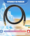 Pro Grade 5 Foot 1/2 Inch HVAC Vacuum Hose With 3/8 To 3/8 Female Flare Fittings for Refrigerant Recovery, extreme temperature range.