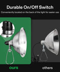 Durable on/off switch on 4 Pack Clamp Lamps with Detachable 8.5 Inch Aluminum Reflector Up To 150W E26 Socket No Bulb Included