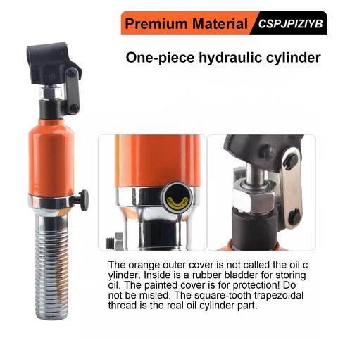 Heavy Duty Hydraulic Gear Puller And Bearing Extractor Tool With Slick Two Or Three Jaw Clamps showing one-piece hydraulic cylinder details.