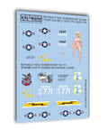 Scale One Seventy Two F 105D Thunderchief Pussy Galore II Dynamic Duo Decal Set For Scale Model Aircraft nose art decals