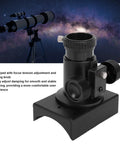 Reflector Telescope Focuser For 1.25 Inch Eyepiece With Adjustable Focus Tension And Locking Knob, next to a telescope and stars