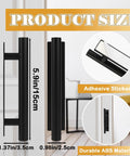 Push Pull Helper Self-Adhesive Cabinet Handles 30 Pack Black ABS Plastic peel-and-stick drawer pulls display with size details
