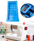 Heavy Duty Sewing Machine Sliding Drawer Organizer Double Storage Container for Bobbins Presser Feet Tools And Spare Parts Multiuse Case For Sewing Tables And Craft Setups Easy Access And Quick Swaps