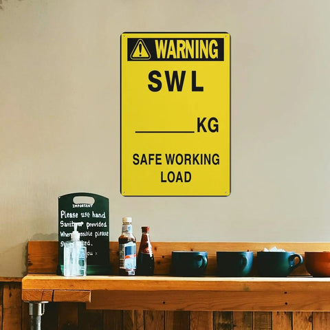 Heavy Duty Lifting Safety Sign 8 By 12 Inches Aluminum Sunproof Rust Free For Warehouse Crane Zone And Factory Yard Wall Marker