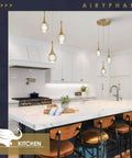 3 Light Gold Pendant Light Fixture With Dimmable LED Teardrop Crystal Cluster For Kitchen Island Dining Room Hallway And Bathroom 15W 3000K Warm White Modern Chic Style High End Look For Any Space illuminating kitchen