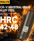 Impact socket from 72 Piece Impact Socket Set Three Eighths Inch Drive With Six Point Deep Sockets SAE And Metric, CR-V steel, 3/4 inch.