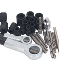 28-Piece Heavy Duty Drill Screw Extractor Kit for Bust Out Stripped Broken Rusted Bolts And Screws, Rustproof Removal Tool Set For Electric Drills And Ratchets Perfect For Any Home DIY Repair Or Auto Fix Job, Cr-Mo alloy bits